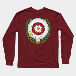 Rose, Knight, and a Laurel Wreath Long Sleeve T-Shirt